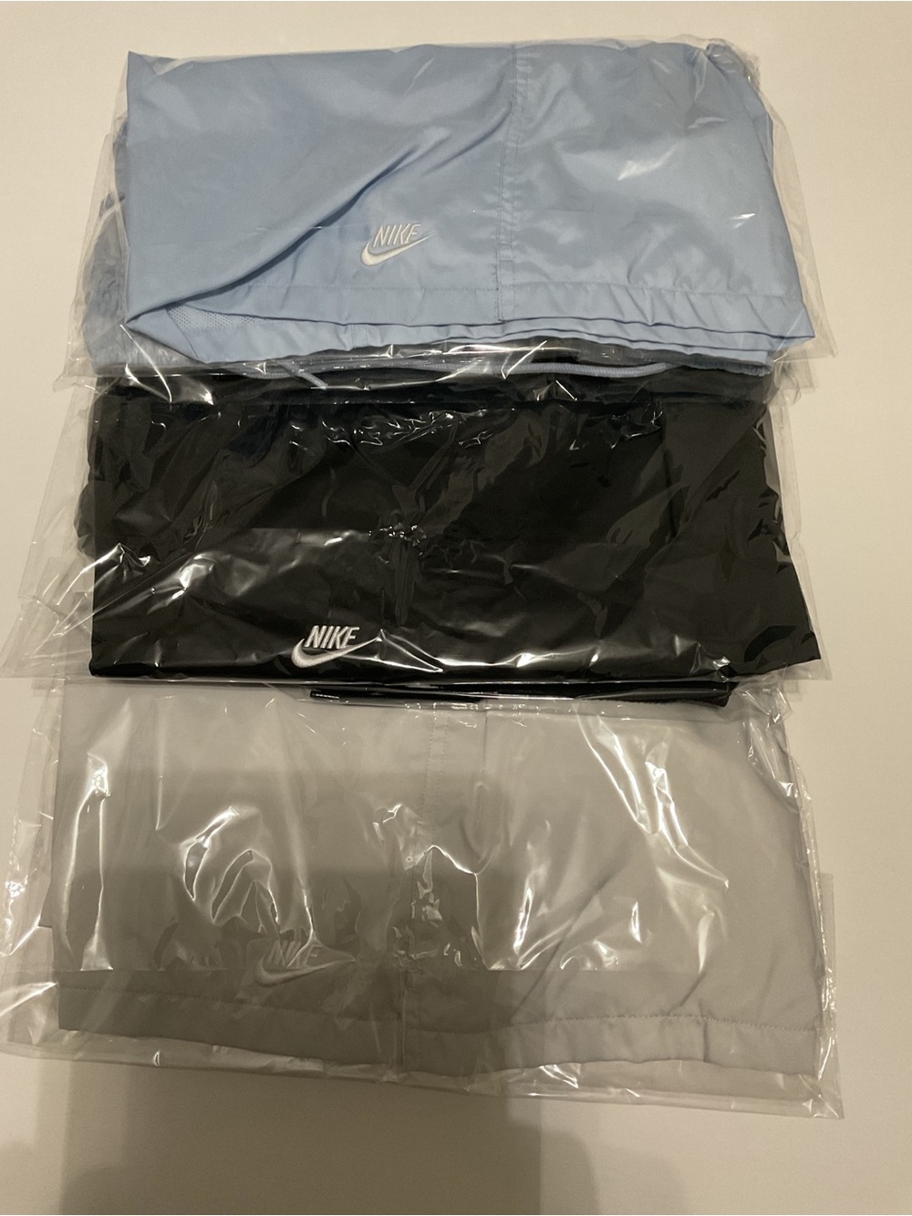 Nike Shorts 3-Pack — Light Blue, Black, Gray
